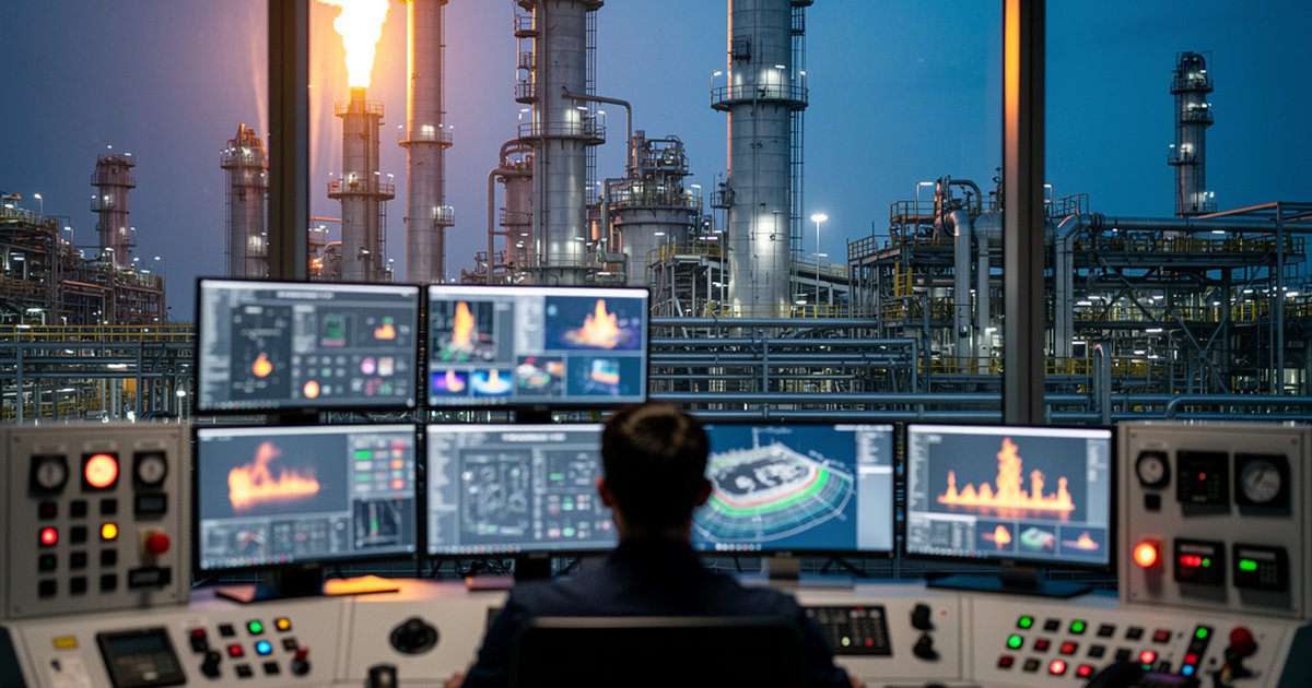 Fire protection engineer reviewing performance-based fire modeling for an industrial petrochemical facility
